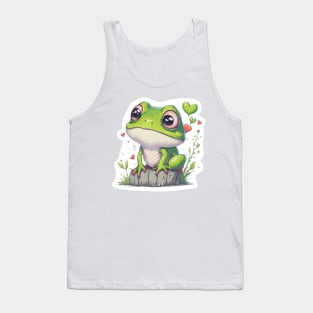 Minimal Cute Baby Frog Tank Top